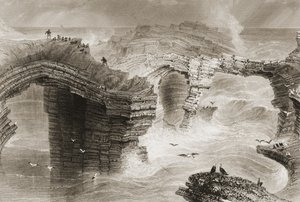 Natuurlijke Bruggen bij Kilkee, County Clare, Ierland, uit 
