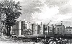 New Hall, nabij Chelmsford, Essex, gegraveerd door William Watkins, c.1832