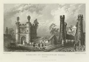 Restanten van Beckenham Hall, Essex door William Henry Bartlett