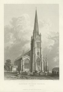 Saffron Walden Kerk, Essex door William Henry Bartlett