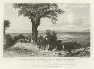Scène van Laindon Hill, nabij Horndon, Essex door William Henry Bartlett
