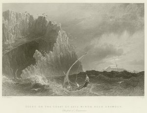Scène aan de kust van Klein-Azië door William Henry Bartlett