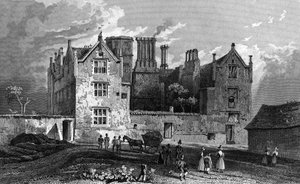 Zuidelijk uitzicht op Eastbury House, nabij Barking, gegraveerd door William Watkins, 1833