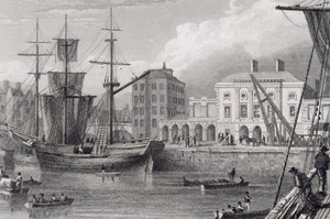 Het Douanehuis, Limerick, Ierland in de jaren 1830, uit 