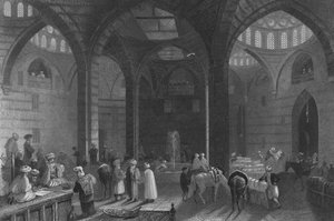 De Grote Khan in Damascus door William Henry Bartlett