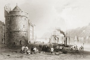 De kade in Waterford, Ierland, uit 