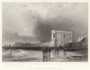 De zandstranden van Southport door William Henry Bartlett
