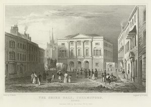 Het Shire Hall, Chelmsford, Essex door William Henry Bartlett