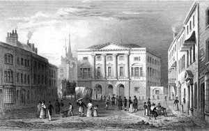 Het Shire Hall, Chelmsford, Essex, gegraveerd door Samuel Lacey, 1832