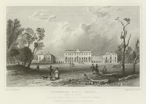 Thorndon Hall, Essex, vanuit het Noorden, Zetel van Lord Petrie door William Henry Bartlett