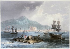 Uitzicht op Montreal en boten - in 