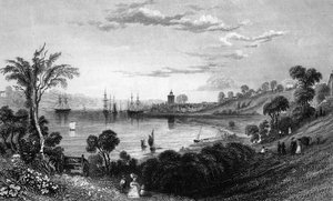 Wivenhoe, Essex, gegraveerd door John Rogers, 1832