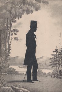 Silhouet van Edward Worth uit Saco, Maine