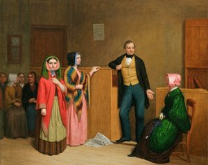 Een vrouwelijk arbeidsbureau door William Henry Burr