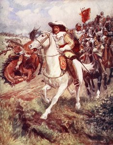 "Onze kurassiers hebben de rangen van de vervloekten doorbroken en bij een schok verspreid", uit Ballads of Famous Fights, Eerste Editie