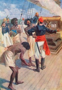 De leiders kregen toen de opdracht om naar een rots te kijken ongeveer twee mijl uit de kust, en het kanon werd afgevuurd door William Henry Charles Groome