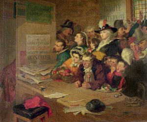 In afwachting van nieuws over de arrestatie van Robespierre (1758-94) in 1794, 1866 door William Henry Fisk