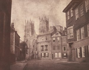 Een scène in York: York Minster vanaf Lop Lane,1845 (foto) door William Henry Fox Talbot