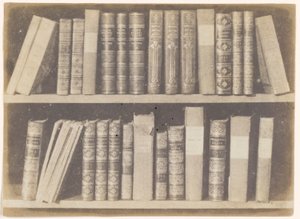 Een Scène in een Bibliotheek, plaat VIII uit de Pencil of Nature door William Henry Fox Talbot
