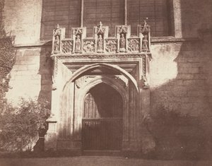 Een oude deur, Magdalen College, Oxford door William Henry Fox Talbot
