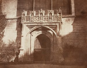 Oude Deur, Magdalen College, Oxford door William Henry Fox Talbot