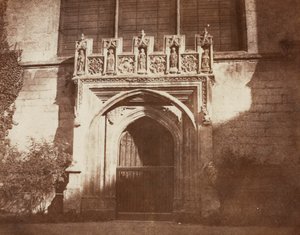 Oude Deur, Magdalen College, Oxford, 1843 door William Henry Fox Talbot