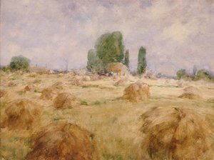 Veld van tarwe schok door William Henry Holmes