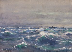 Op de Stoomboot Bremen, bij Nova Scotia door William Henry Holmes