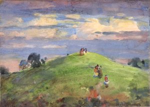 Op de heuvel bij zonsondergang, 1926 door William Henry Holmes