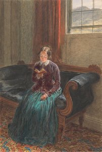 Een dame leest door William Henry Hunt