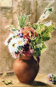 Een pot asters, ca. 1840 door William Henry Hunt
