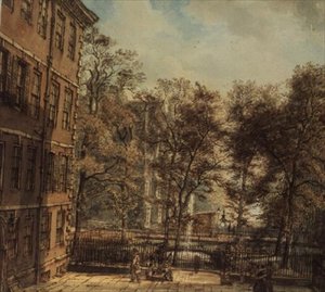 New Court: De Tempel, Londen door William Henry Hunt