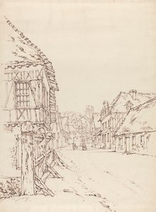Uitzicht op een Straat in een Franse Stad door William Henry Hunt