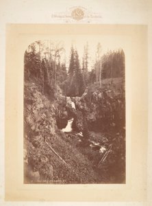 Gebogen Watervallen Voet van Mt. Blackmore M.T. door William Henry Jackson