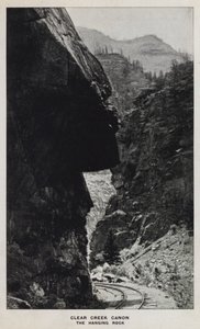 Canyons van Colorado: Clear Creek Canon, De Hangende Rots door William Henry Jackson