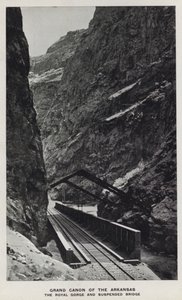 Canyons van Colorado: Grand Canon van de Arkansas, De Koninklijke Kloof en Hangende Brug door William Henry Jackson