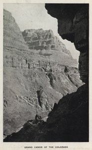 Canyons van Colorado: Grote Canon van de Colorado (zwart-wit foto)