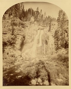Kristalwatervallen, Cascade Creek door William Henry Jackson