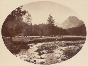 Paleis Butte Park, Gallatin Mountains, Montana Territory door William Henry Jackson