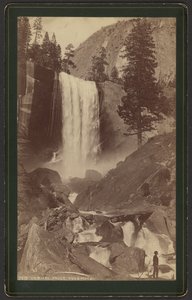 Vernal watervallen. Yosemite. door William Henry Jackson
