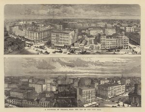 Een Panorama van Chicago, vanaf het Stadhuis door William Henry James Boot