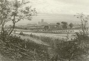 Kathedraal van Canterbury, vanaf Harbledown door William Henry James Boot
