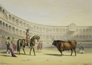 Picador die de Stier Uitdaagt, 1865 door William Henry Lake Price