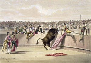 De stier springt over de barrières, 1865