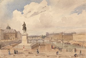 Uitzicht vanaf de Pont Neuf door William Henry Lake Price