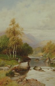 Een Rustige Plek in de Festiniog Vallei, Wales, 1909 door William Henry Mander