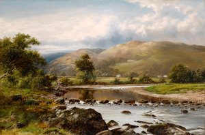 Stapstenen bij Bettws-y-Coed, Noord-Wales door William Henry Mander