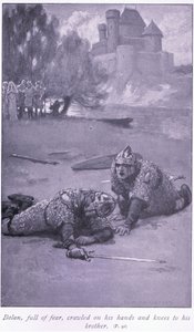 Balan, vol angst, kroop op handen en knieën naar zijn broer door William Henry Margetson