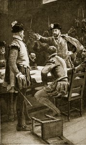 Regent Moray arresteert zijn vijanden, 1569, illustratie uit 