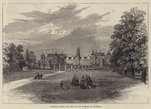 Hatfield House, de Residentie van de Markies van Salisbury door William Henry Pike